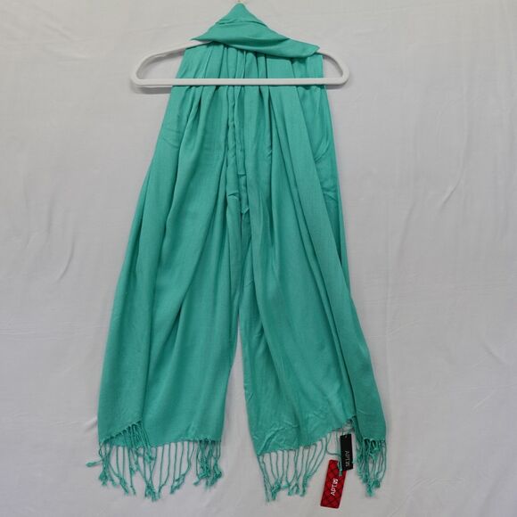 NWT APT. 9 Wide Scarf Green Blue Wraps Shawl Ski Fringe Skiing Winter Warm Cozy - Picture 13 of 16